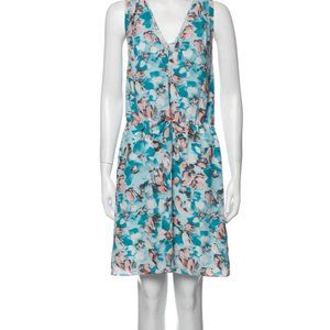 Rebecca Taylor Blue Floral Shift Dress Sz 6